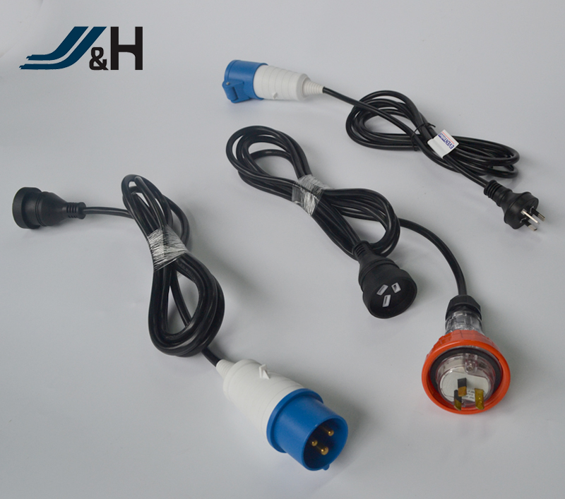 H05VV-F PVC camping cable extension leads with CE 16A plug, Australian moulded socket
