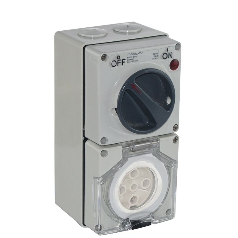 Australia IP66 Socket Switch Industrial Durable Waterproof 500V 5 Pin 63 amp 3 phase Electrical Switch Sockets outlets