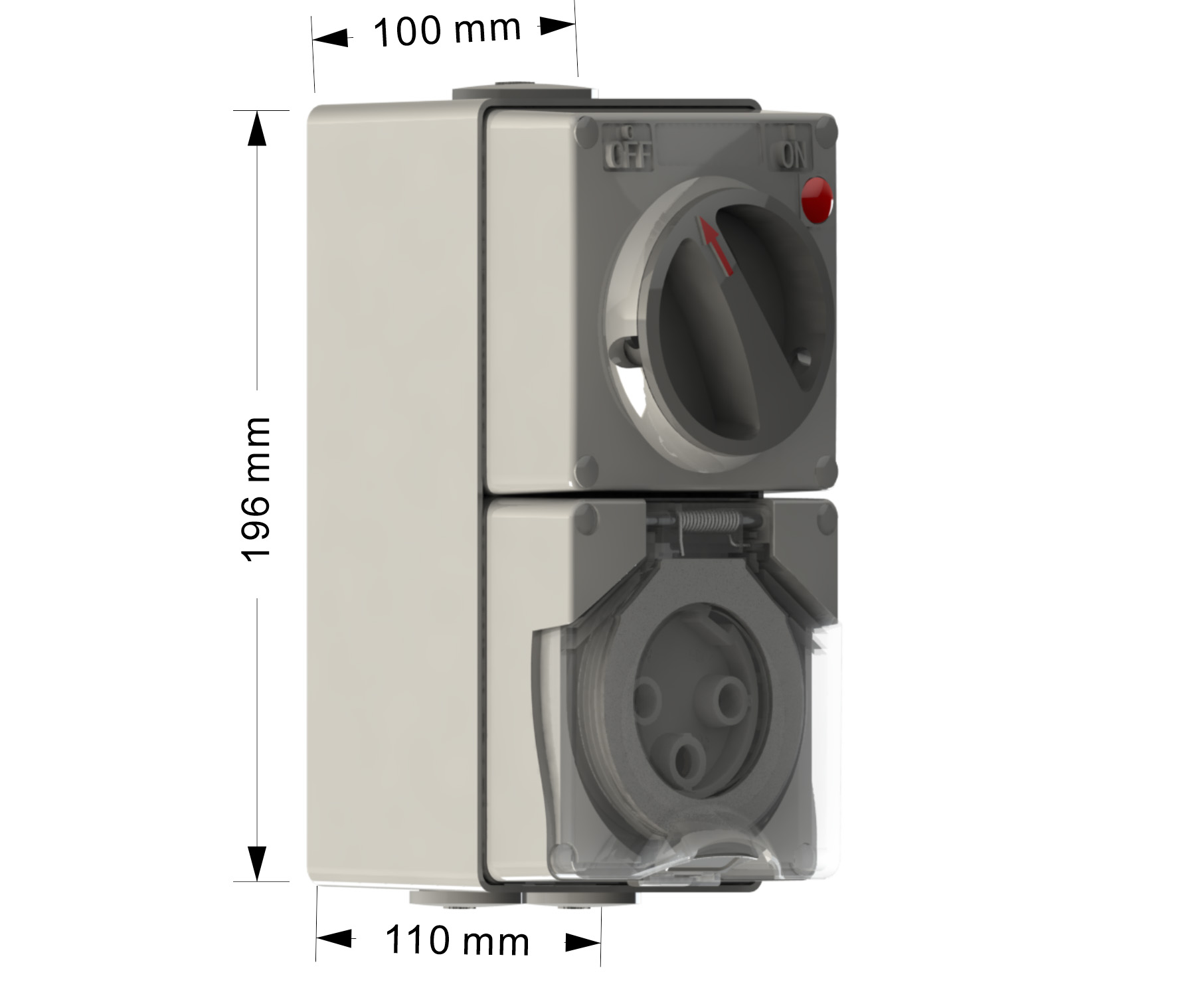 What are the installation requirements for an outdoor power distribution box?