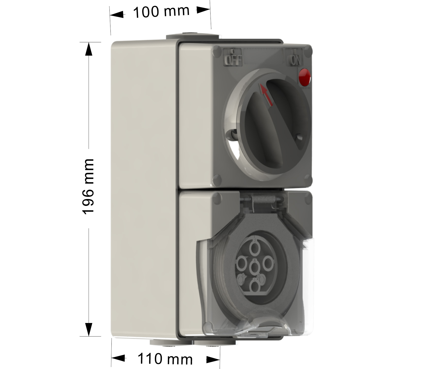 What safety precautions should I take when using an outdoor power distribution box?